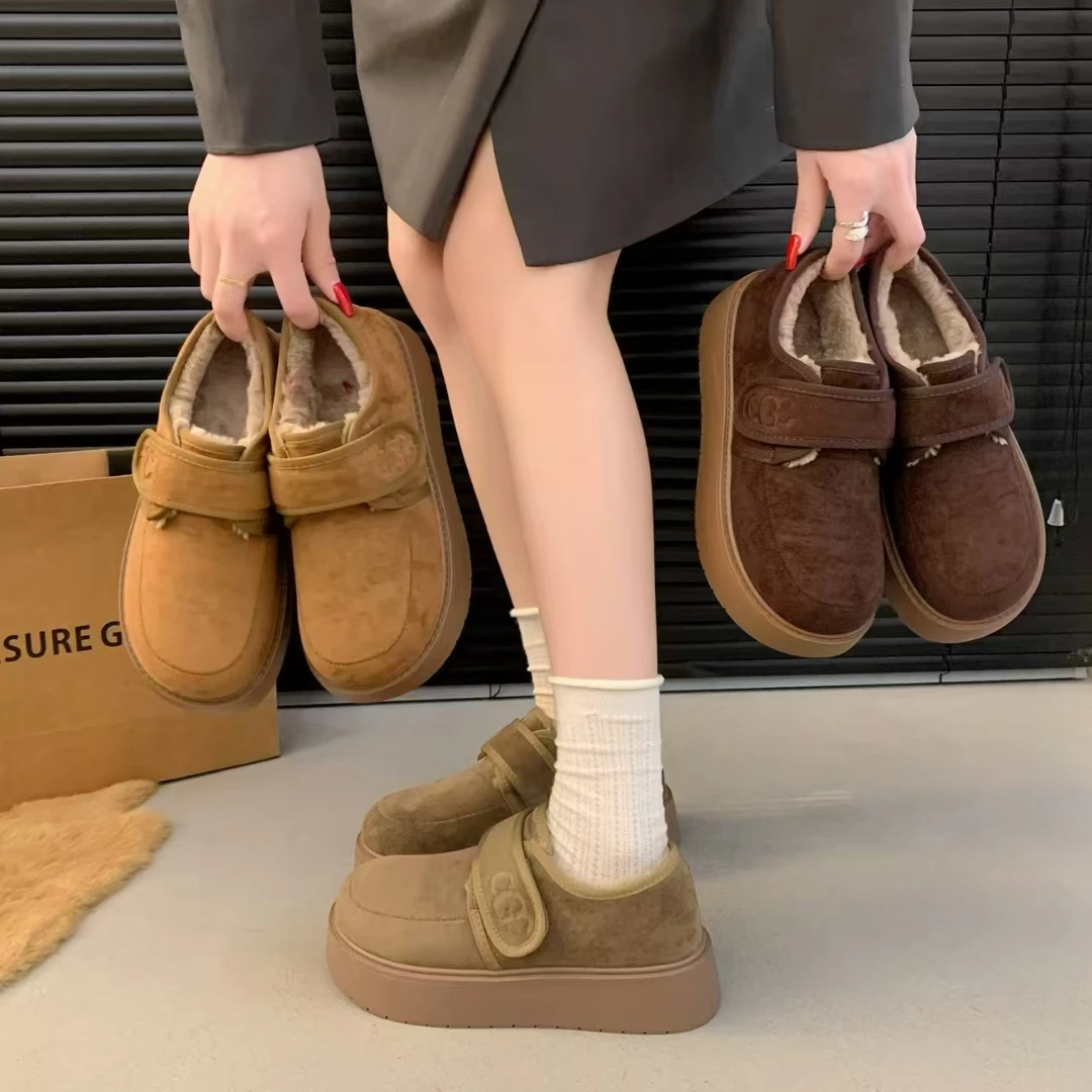 5201冬季新款加绒百搭勃肯鞋