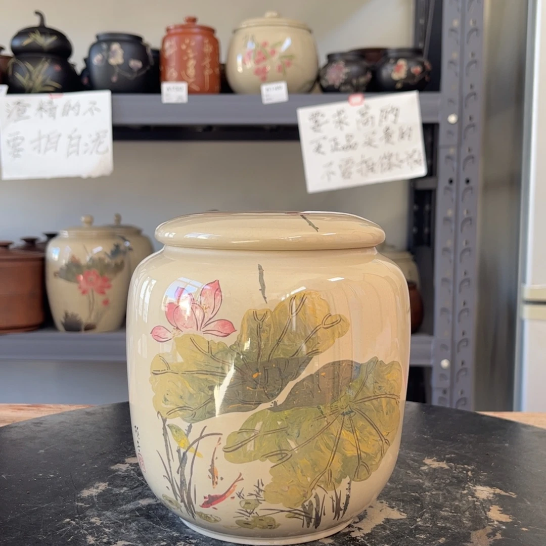 白泥水亮光存茶罐醒茶罐微瑕37