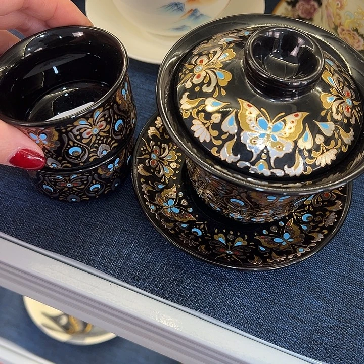 陶景德陶瓷盖碗茶具