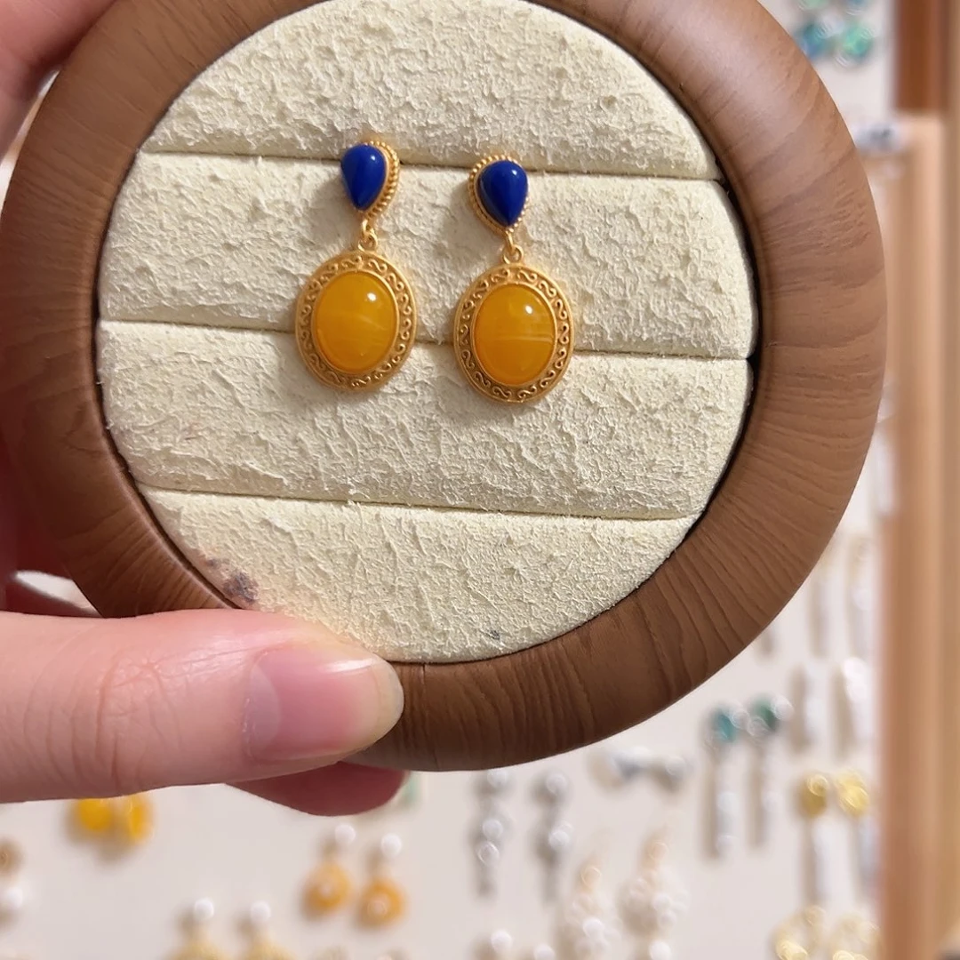 银S925镶嵌淡水珍珠耳饰