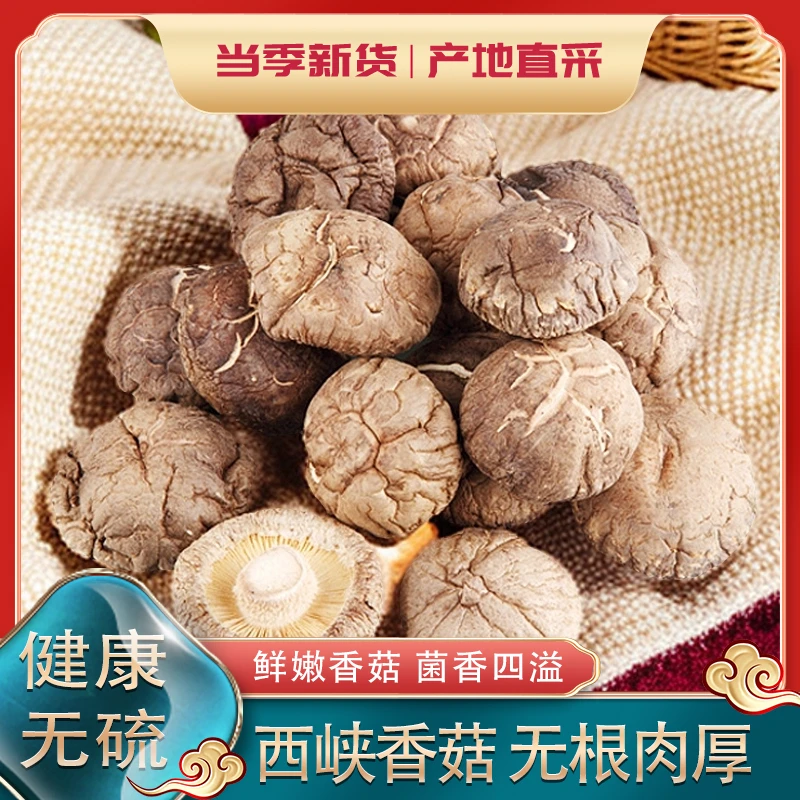 精选西峡香菇干货肉厚无根蘑菇家用炒菜食堂黄焖鸡专用蘑菇冬菇