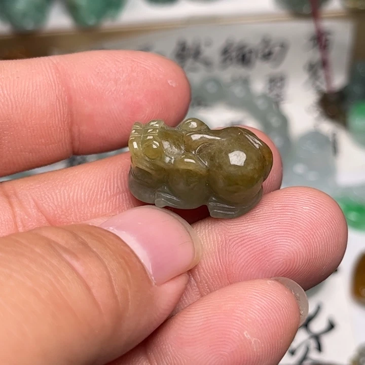 翡翠未镶嵌颈饰貔貅