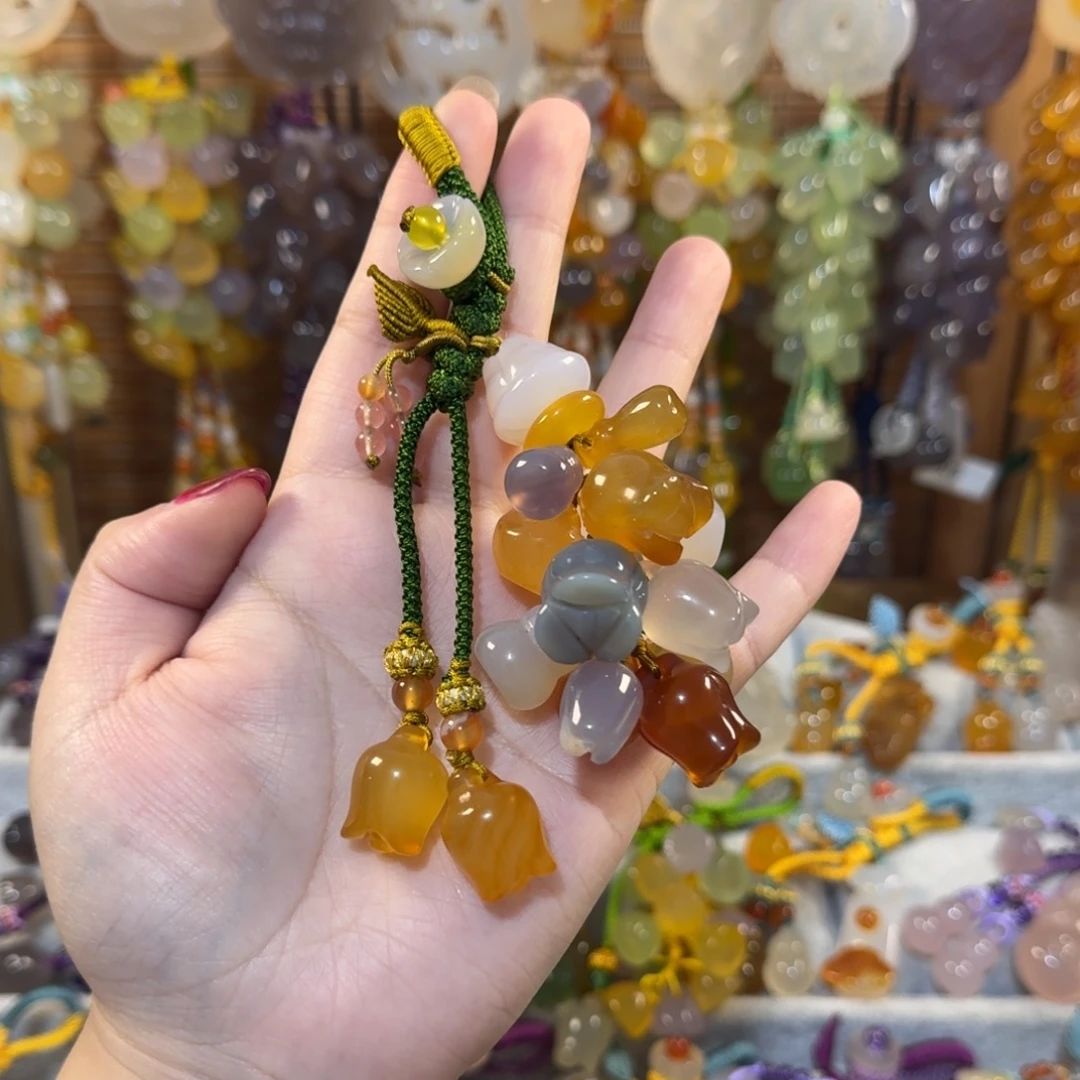 梅***未镶嵌钥匙挂件玛瑙/玉髓福利通货料子