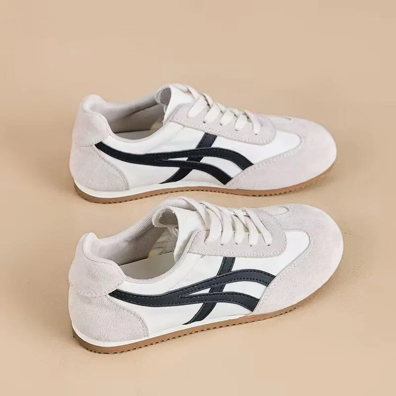 复古德训鞋女款2025春秋季新款百搭透气薄款小白鞋子休闲运动板鞋