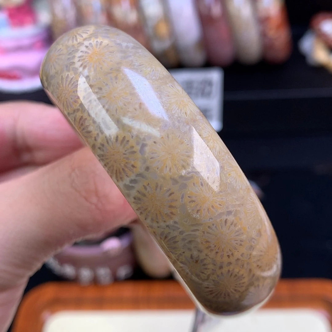 【闪购商品】颈饰未镶嵌硅化珊瑚（珊瑚玉）78号57圈向日葵