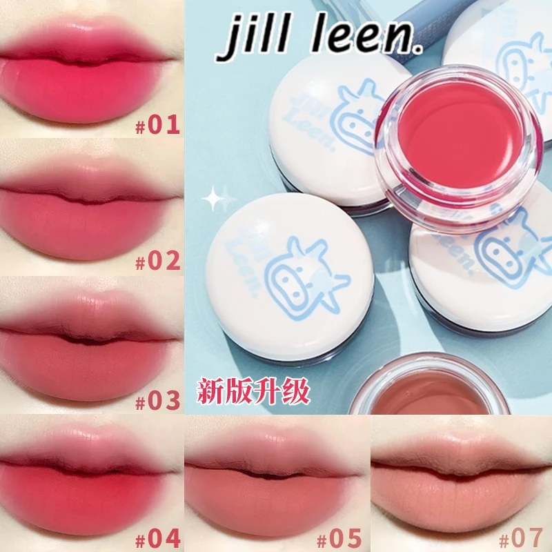 JILL LEEN罐装唇泥哑光显白唇釉唇膏唇颊两用平价学生女小众口红