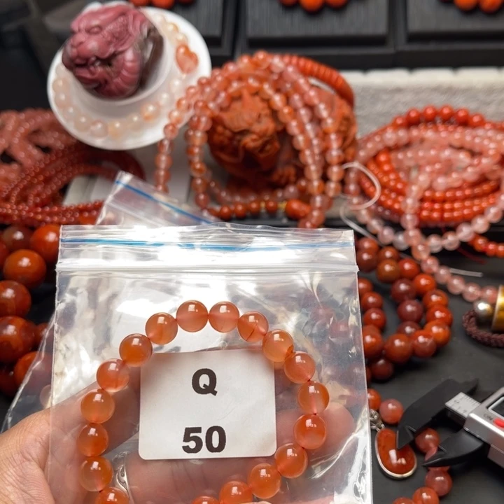 南红玛瑙未镶嵌多样性发货默认微瑕称重9mm