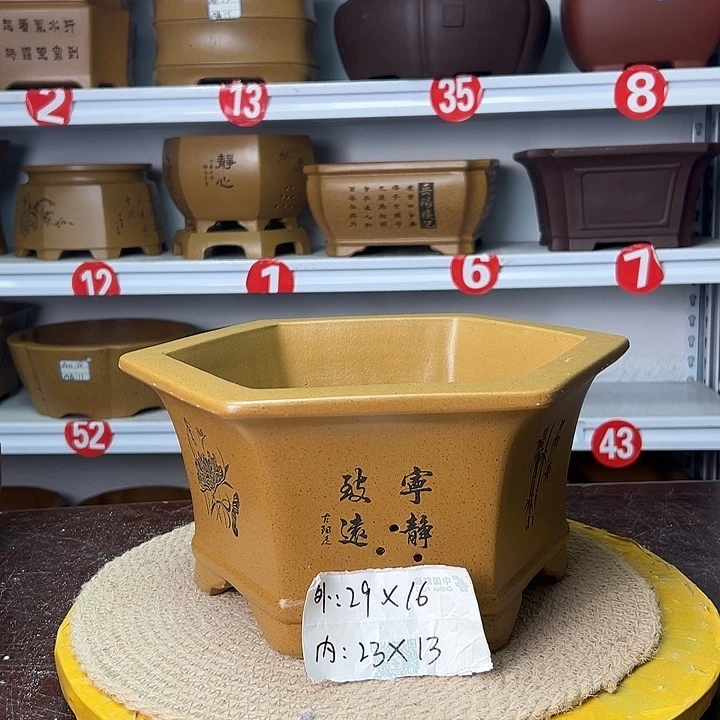 紫砂花盆你在一起