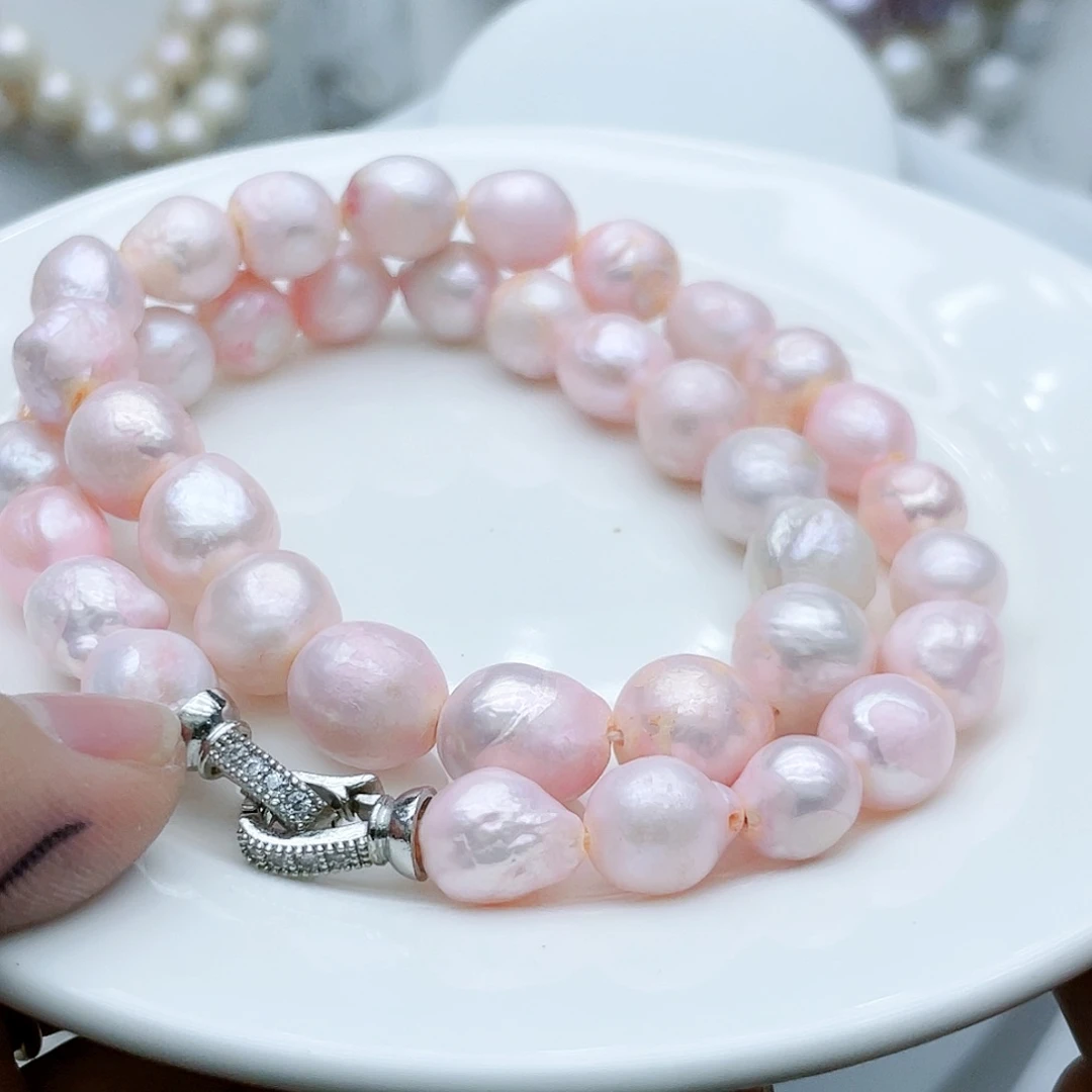 淡水珍珠颈饰钛钢小*