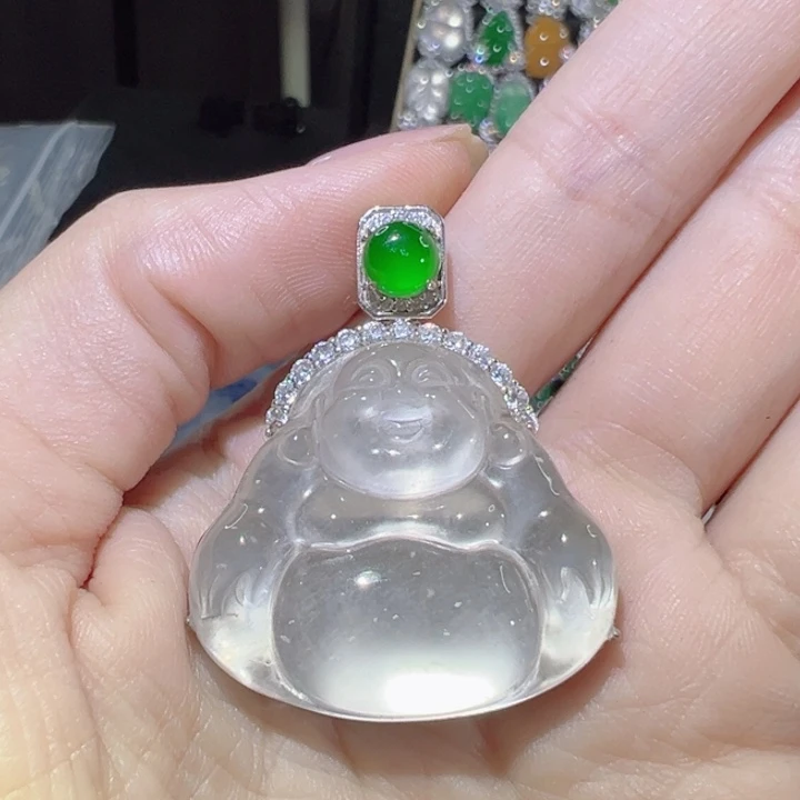 石英质玉银S925镶嵌颈饰