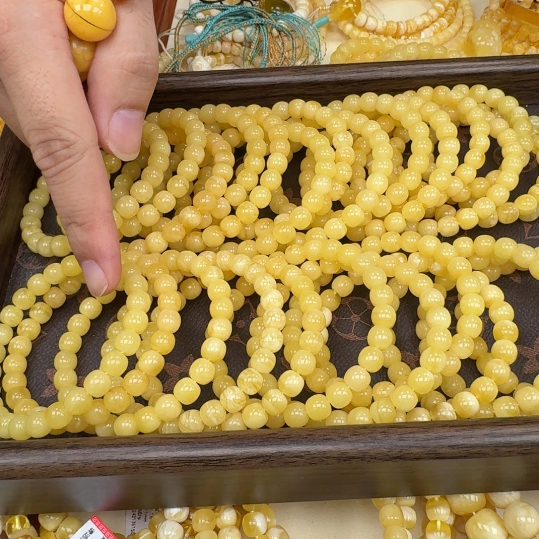 手链琥珀未镶嵌8mm多样性发其一