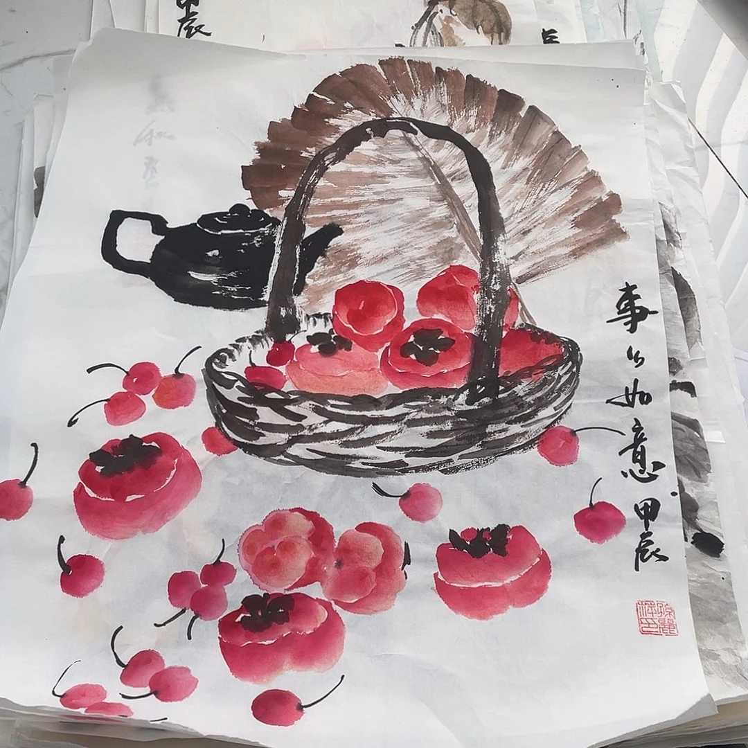 国画国画作品手绘作品