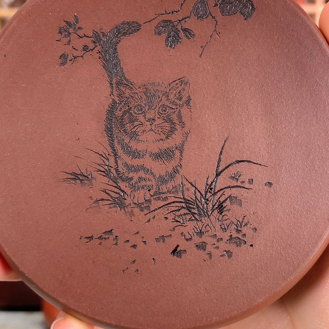 茶壶紫砂猫盛瓢180cc 一厂紫泥