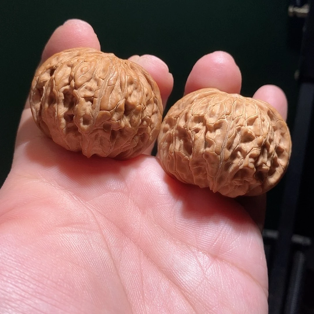 文玩核桃把件43磨盘全品