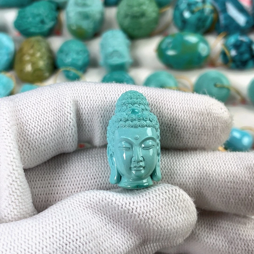 绿松石未镶嵌挂件