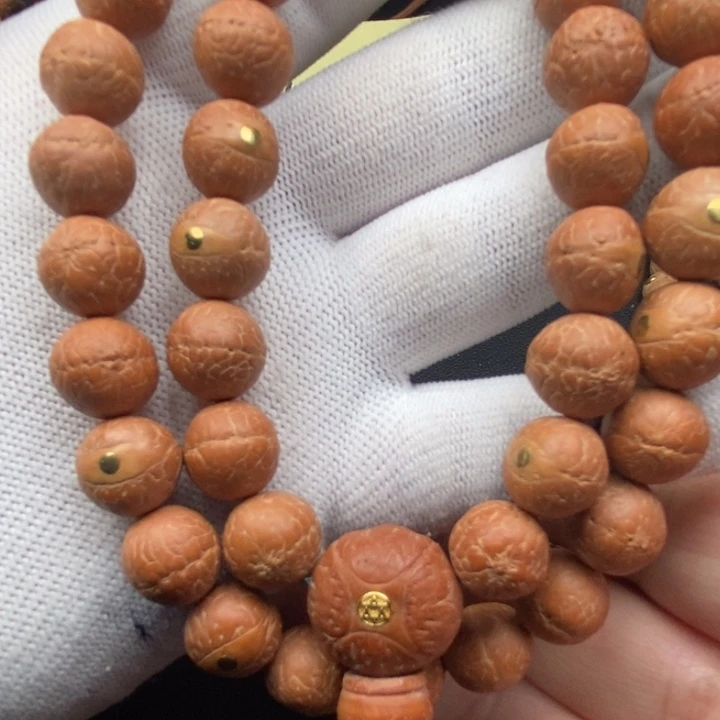 凤眼菩提手串执*11.5mm46颗铜钉