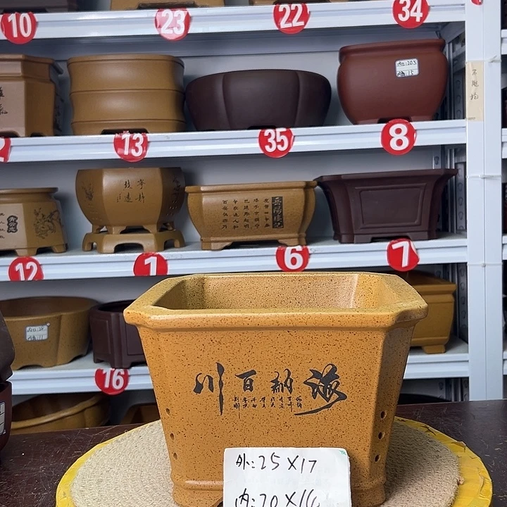 紫砂花盆你在一起