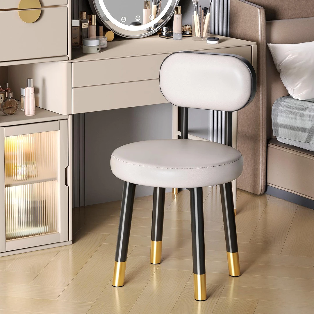 FAVMARTHA化妆凳轻奢高级感女生卧室梳妆台凳子靠背椅子家用小型