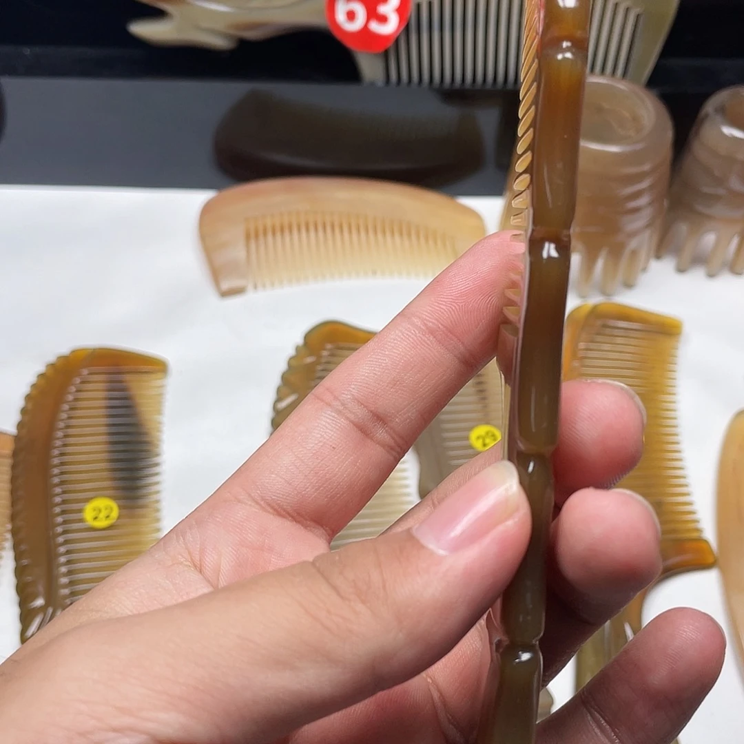 纯手工制作牛角梳微瑕36