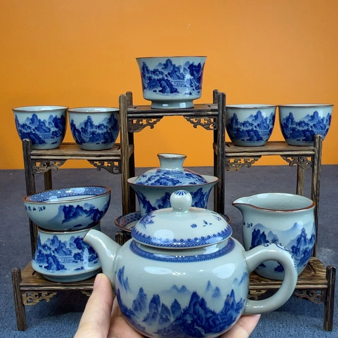 景德镇陶瓷青花八件套