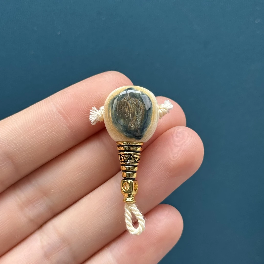 D7524天然猛犸牙 带皮三通15*31.8mm支持鉴定 假一罚四