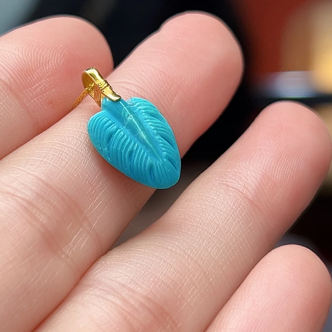 绿松石18K金镶嵌珠宝奇石