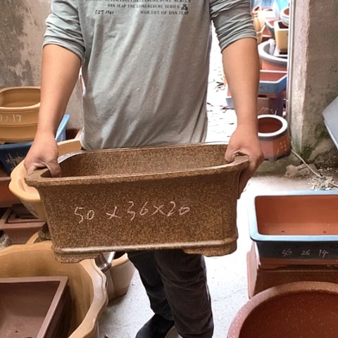 紫砂花盆手工制作