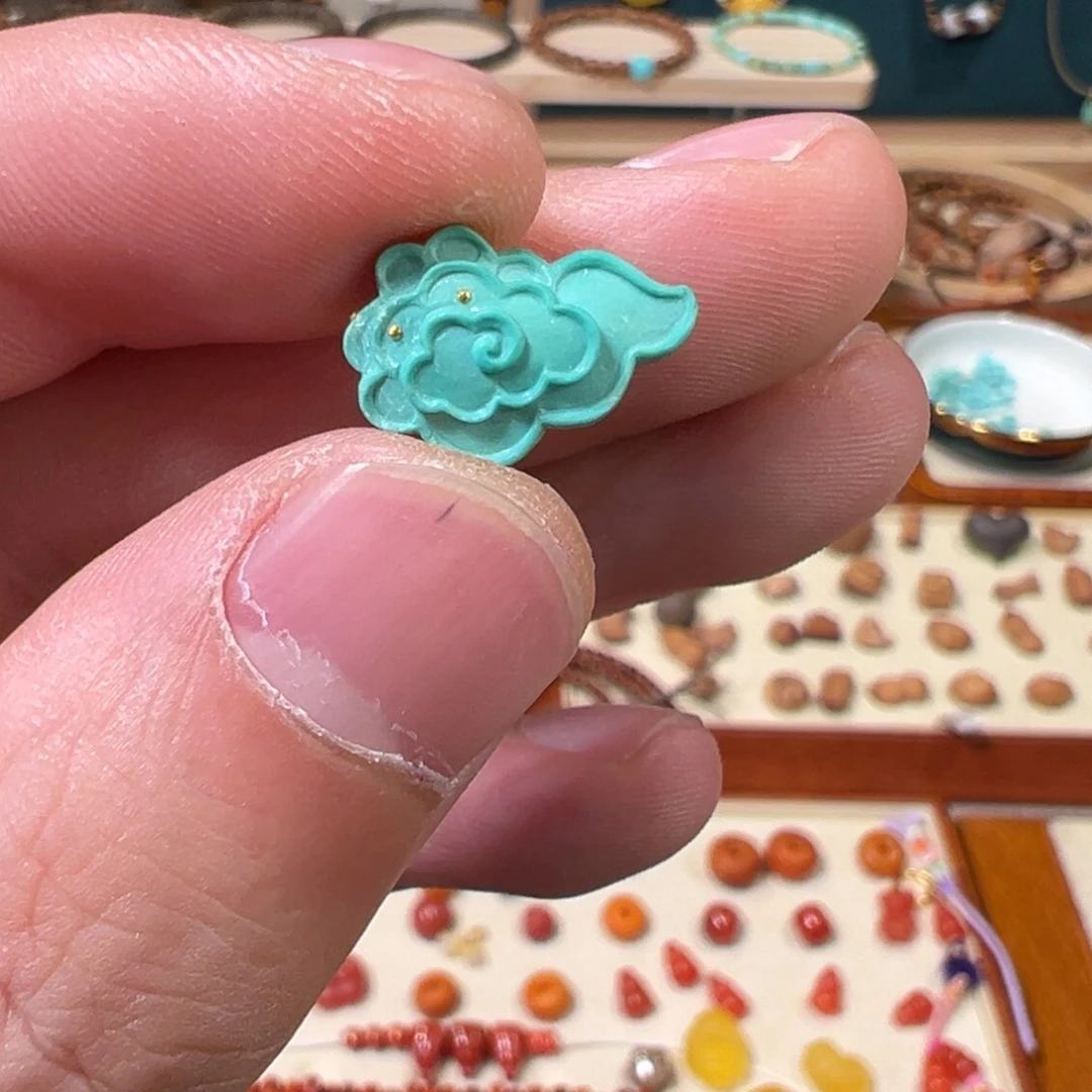 绿松石未镶嵌配饰祥云