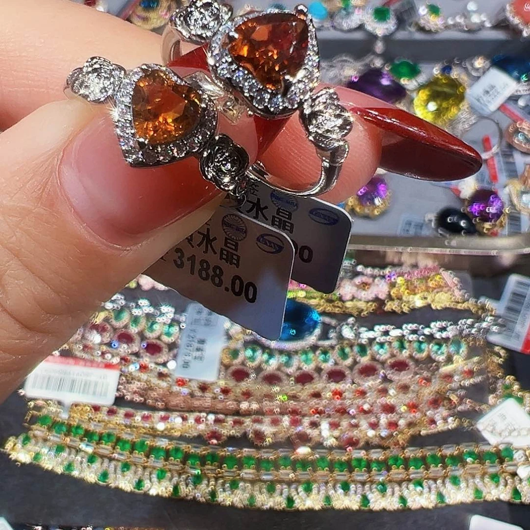 未镶嵌戒指水晶戒指