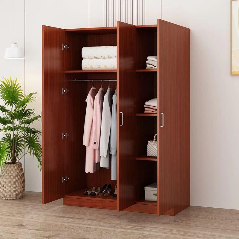 乌市发货衣柜家用卧室简易实木儿童小户型组装简约经济型出租房收