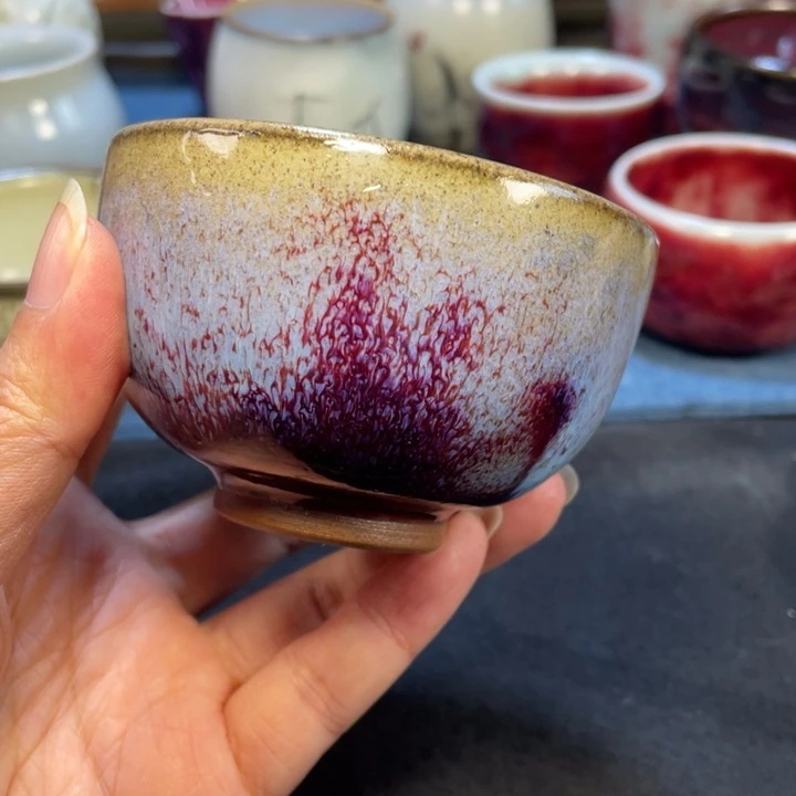 摆件钧瓷煤烧主人杯