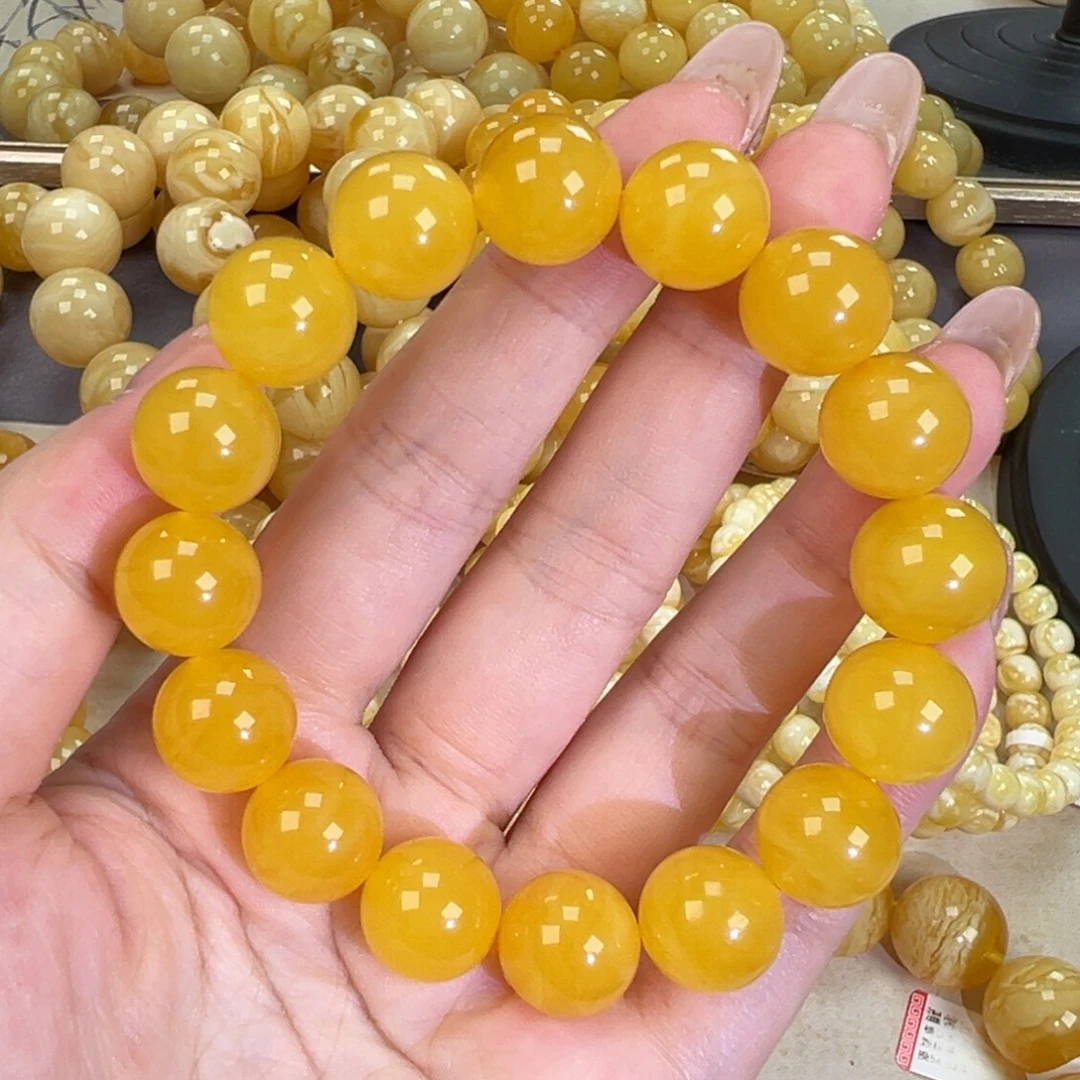 琥珀未镶嵌手链23焦皮