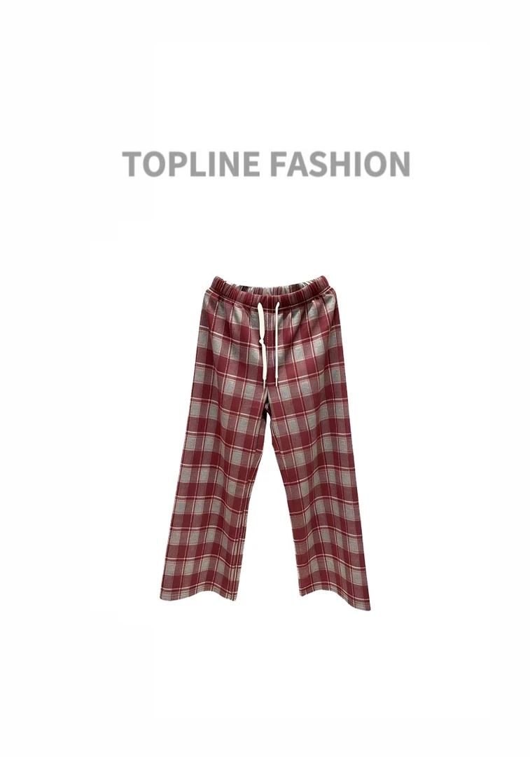 【鱼家高货】好质感 巨显瘦！格纹保暖柔软加绒直筒裤