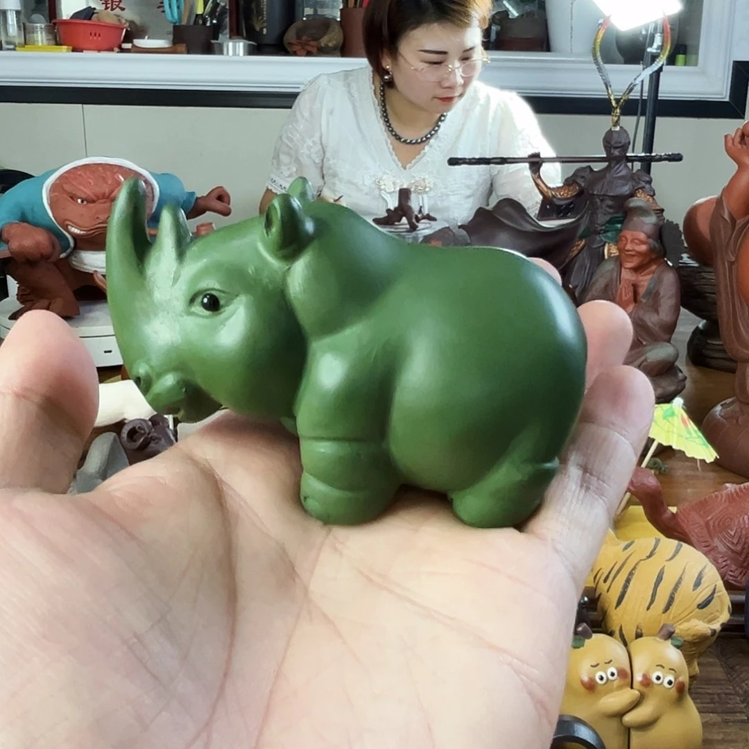 紫砂茶宠犀牛茶宠！