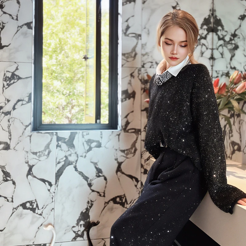 【CC设计】新款裤子蛇年新春满天星辰裤