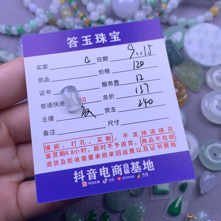 颈饰未镶嵌翡翠o