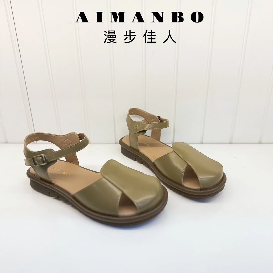 【漫步佳人】2331 44171外穿百搭舒适软底包头凉鞋时尚休闲配裙子