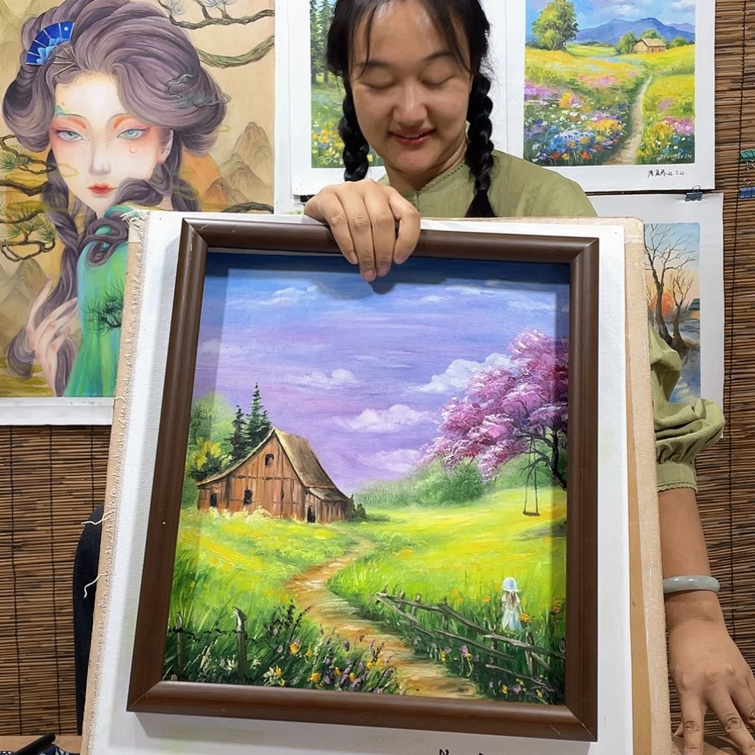 油画薇爽恭喜竞拍成功!