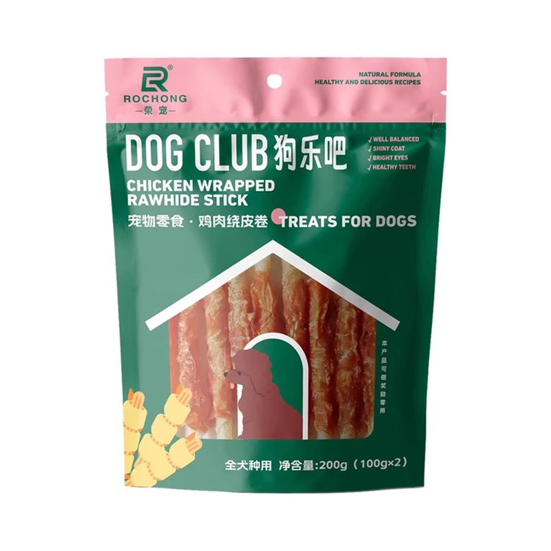 狗乐吧犬用宠物零食磨牙系列低脂160g/200g鸡肉薄片鸭肉薄片软丝