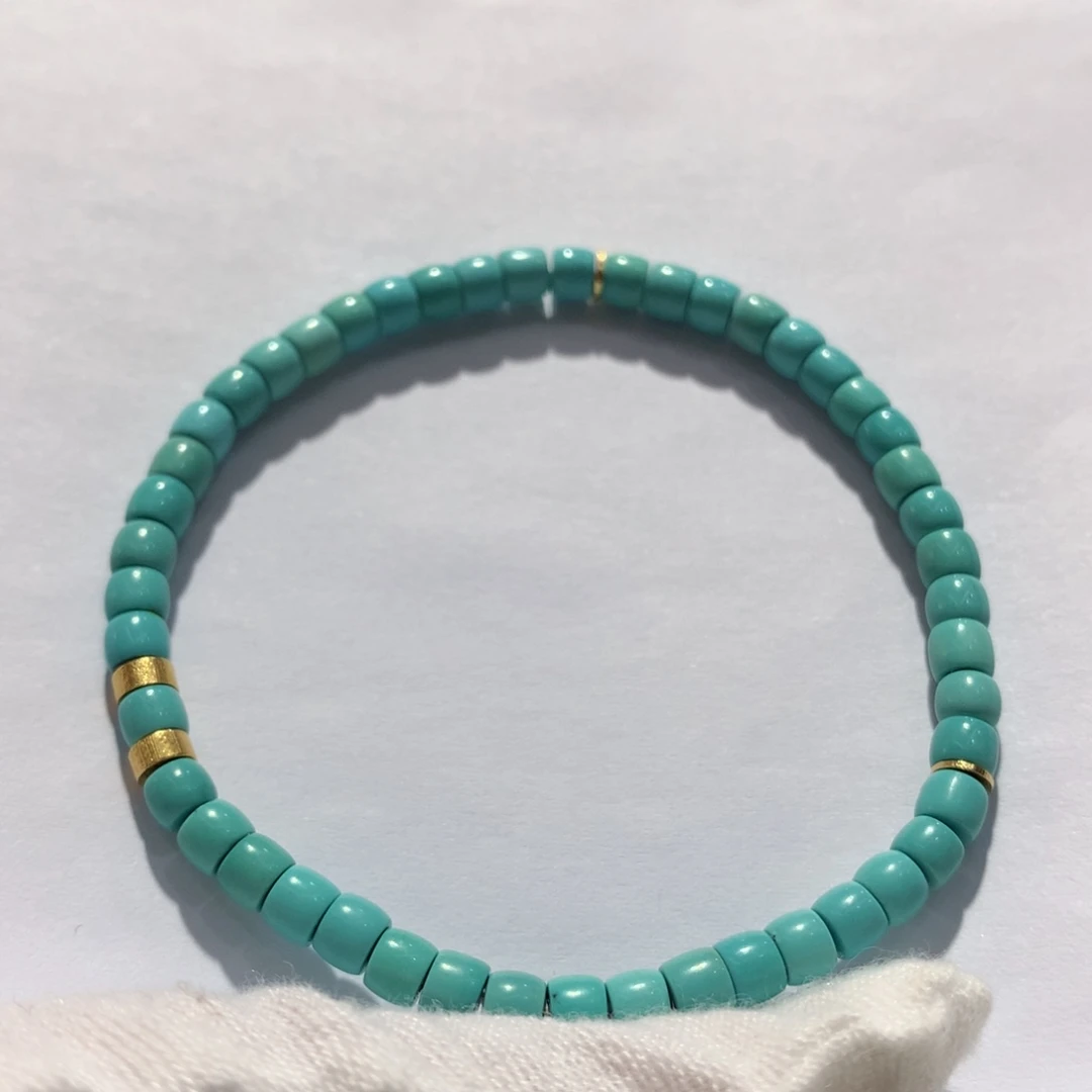 18K金镶嵌绿松石单圈