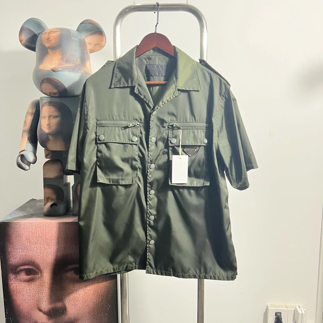 99新 Prada/普拉达 尼龙钢标短袖外套 P0814 M 衣长70 胸围54