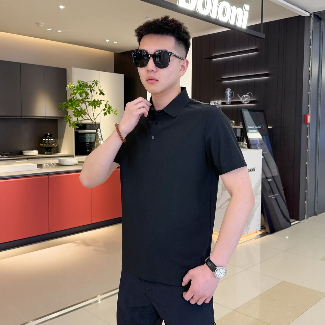 D135号迪夏季休闲Polo衫短袖速干春季百搭卫衣修身上衣户外