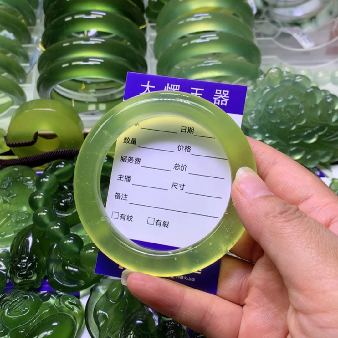 【闪购商品】蛇纹石玉未镶嵌岫玉手镯56