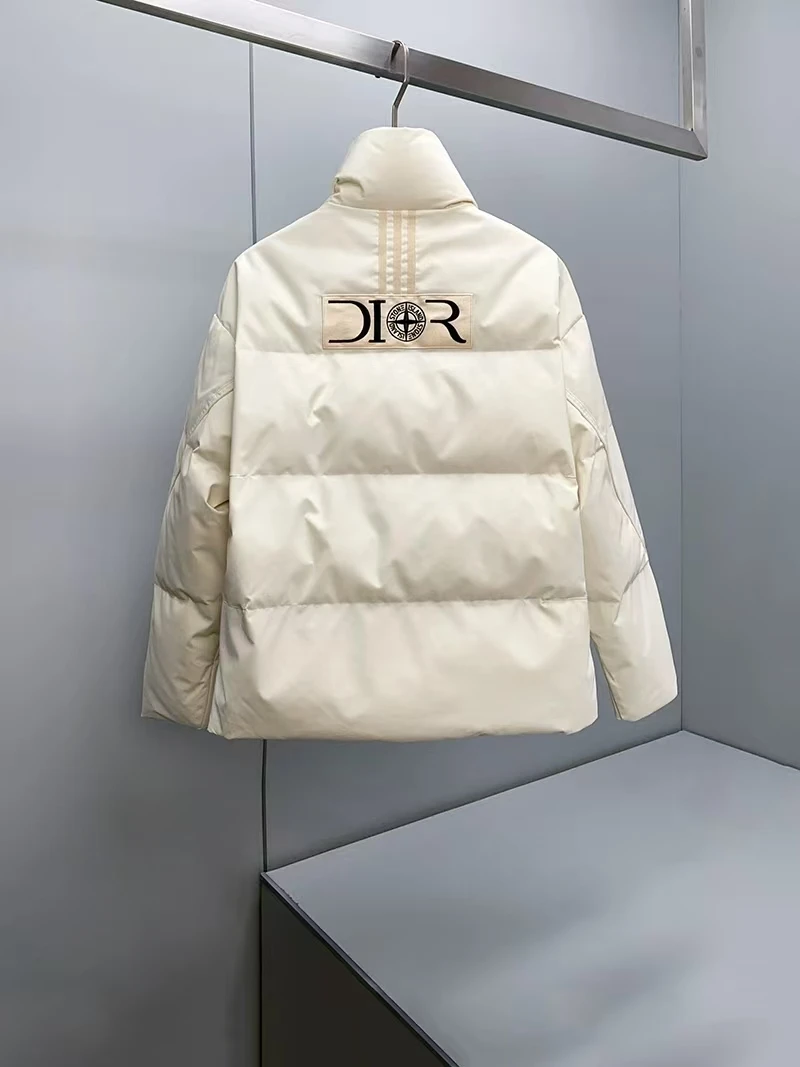 冰希.奢品百搭立领石墨烯羽绒服刺绣字母潮保暖男士2025秋冬新款