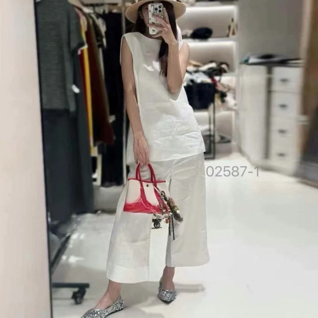 02587-1 SANFAN 新款净版麻料套装