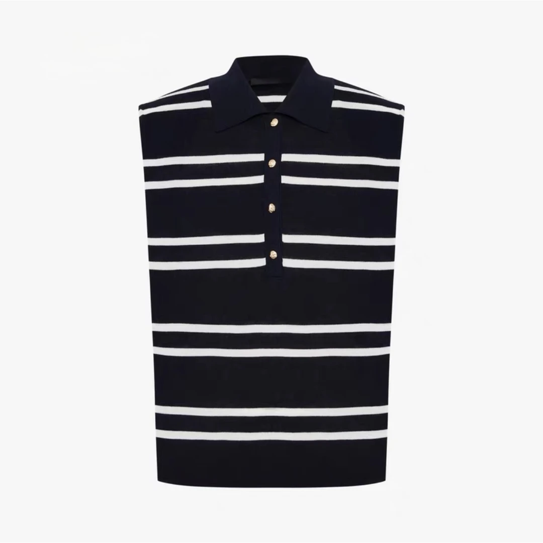 1678【C+系列】针织衫轻薄2025夏新品醋酸棉纱宽肩立裁