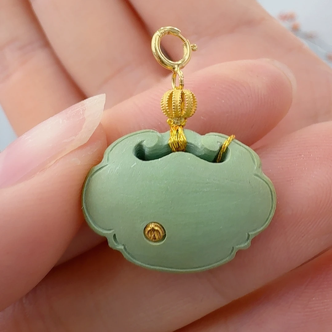 绿松石18K金镶嵌珠宝半成品