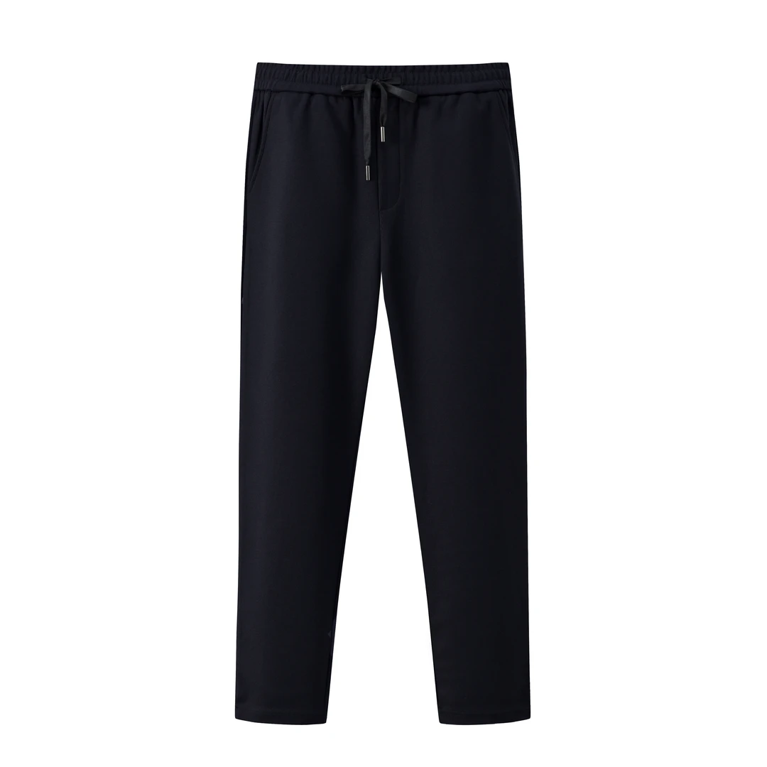 【羊绒】春秋休闲裤子男士长裤肌理透气运动弹力羊绒裤男直筒裤子男