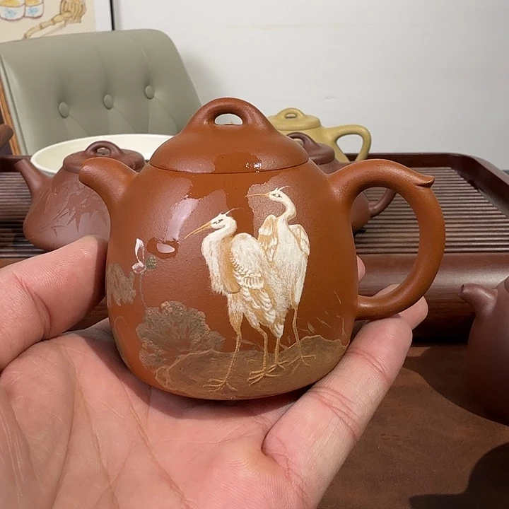 紫砂茶壶红泥秦权