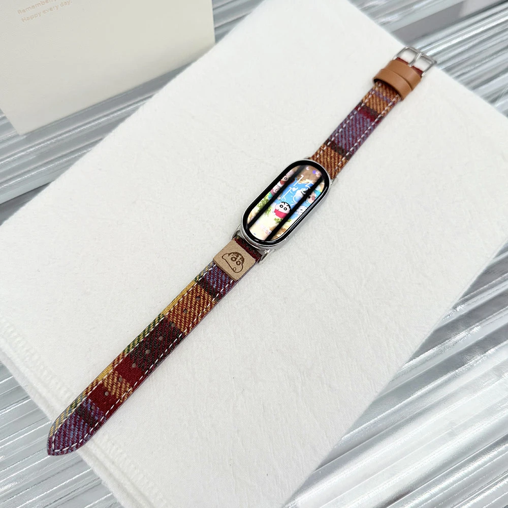 适用小米手环10手表带小米8/9nfc彩虹多巴胺女款卡通小新腕带表带
